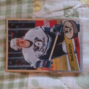 10 for $20 Rookie Foil Paul Karlya NHL Hockey #300 Sticker Mighty Ducks